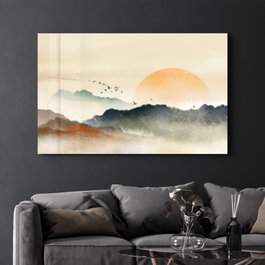 Wallity Pintura Decorativa de Vidrio Templado Multicolor 46 x 72 cm